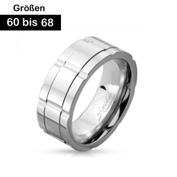 Edelstahl Ring für Herren