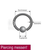 2,5 mm Piercingring - 5 Größen