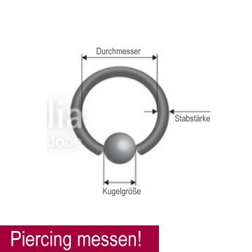 2,5 mm Piercingring - 5 Größen