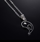 Edelstahl Partnerkette Yin Yang