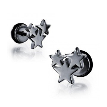 Fakepiercing schwarz Sterne