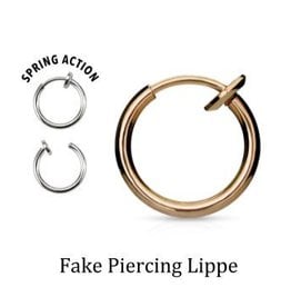 Fake Lippenpiercing Ring – Chirurgenstahl 316L / Titan IP Roségold | Für Lippe, Nase, Septum & Ohr
