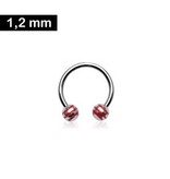 1,2mm Circular Barbell - rot