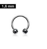 Hufeisenring  schwarz-gestreift