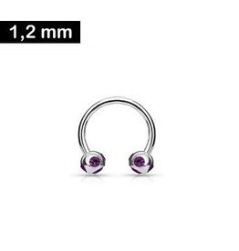 1,2 x 10 mm Hufeisenring Violett