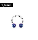 1,6 mm Piercingring - blau