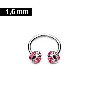 1,6 mm Hufeisenring mit Zirkonia