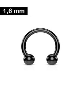 1,6 mm schwarzer Piercingring