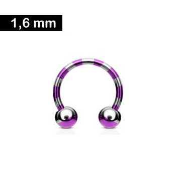 Circular Barbell pink gestreift