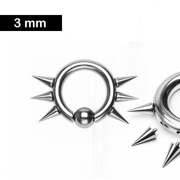 3 mm BCR Ring mit Spitzen