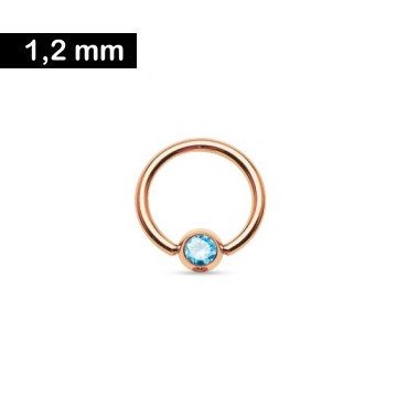 BCR-Piercing Ring 1,2 x 8 mm mit Stein