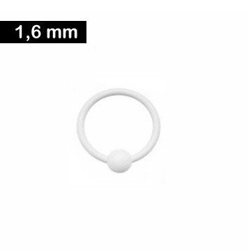 1,6 mm BCR - Piercingring weiß