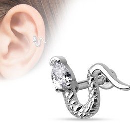 Tragus Piercing Schlange