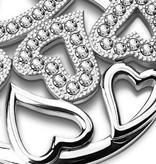 Damen  Anhänger Herzen mit Zirkoniasteinchen