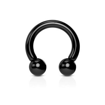 Acryl Hufeisenring Schwarz – Kunststoff - 2,5 bis 6 mm