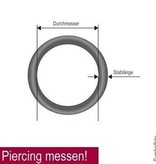 Schwarzer Acryl Segmentring – Kunststoff