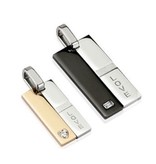 Partnerkette aus Edelstahl mit Gravur „Love“