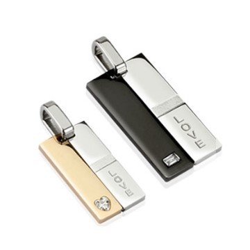 Partnerkette aus Edelstahl mit Gravur „Love“