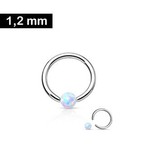 Piercing Ring mit Synthetic Opal Kugel