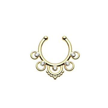 Fake Piercing Septum goldfärbig