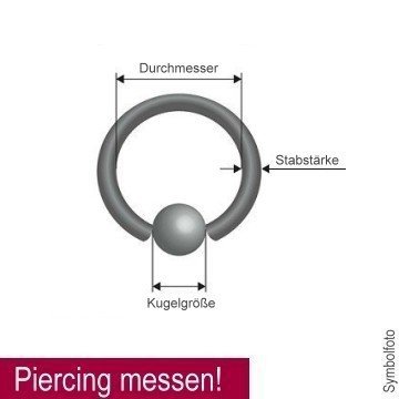 1,0 mm Piercing Ring mit Spiralverschluss