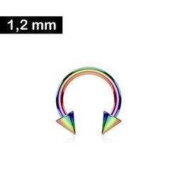 1,2 mm Hufeisenring mit zwei Spitzen