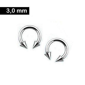 3 mm Hufeisenring  für Brustpiercing