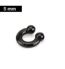 5 mm Hufeisenring schwarz