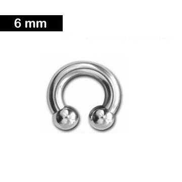 6mm Brustpiercing Ring aus Edelstahl
