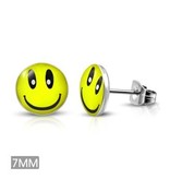 7mm Ohrstecker lachender Smilie