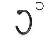 Dünner 0,8 mm Schwarzer Nasenring