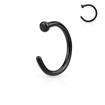 0,8 mm Nasenring  schwarz