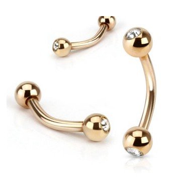 Augenbrauenpiercing rosegold