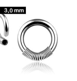 3 mm Cobra Ring - Piercingring