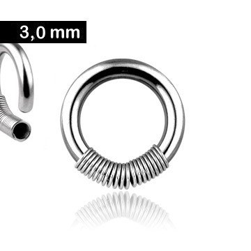 3 mm Cobra Ring - Piercingring