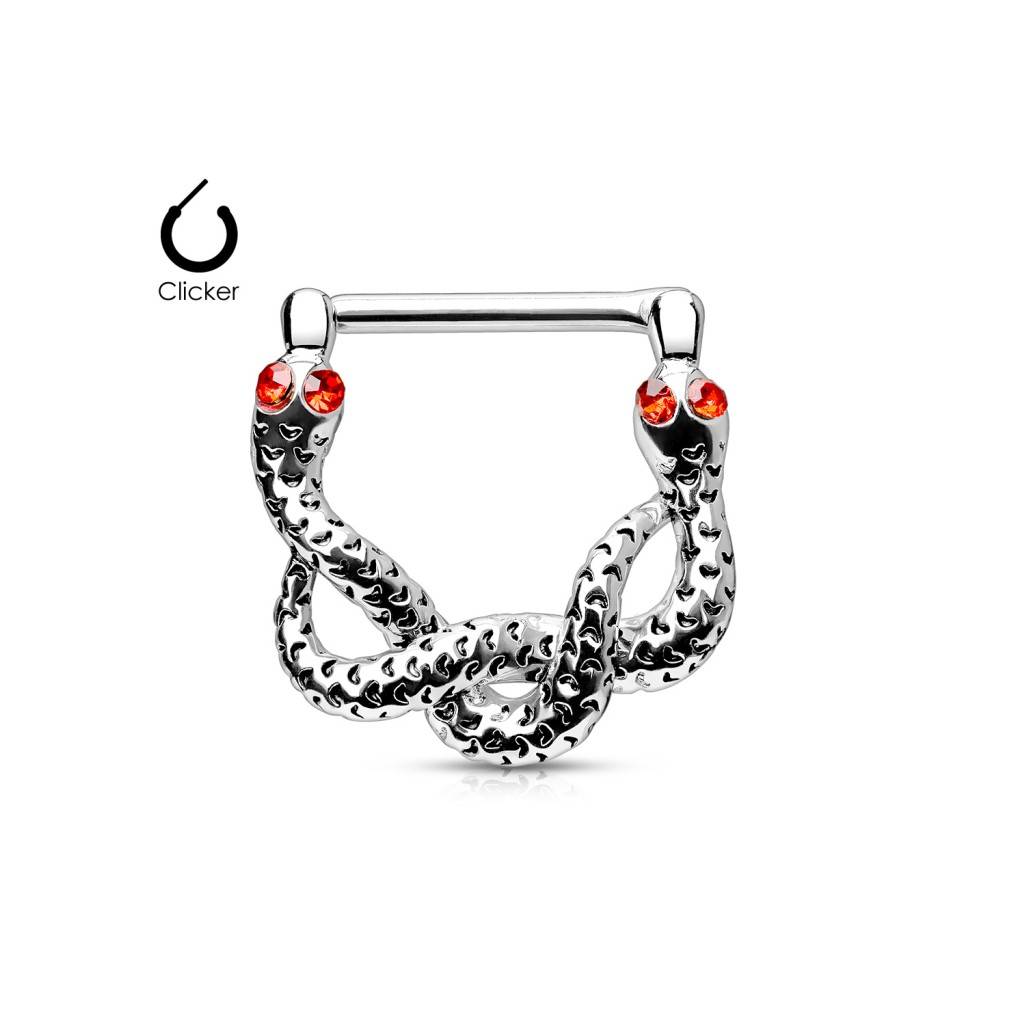 Nippel Clicker Schlange - Brustpiercing