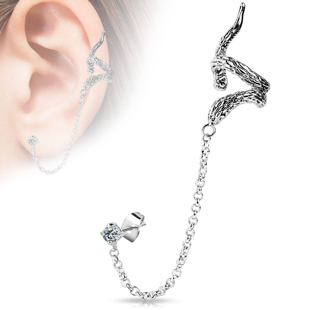 Ohrklemme Schlange - Ear Cuff