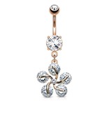 Rose Nabelpiercing Blume