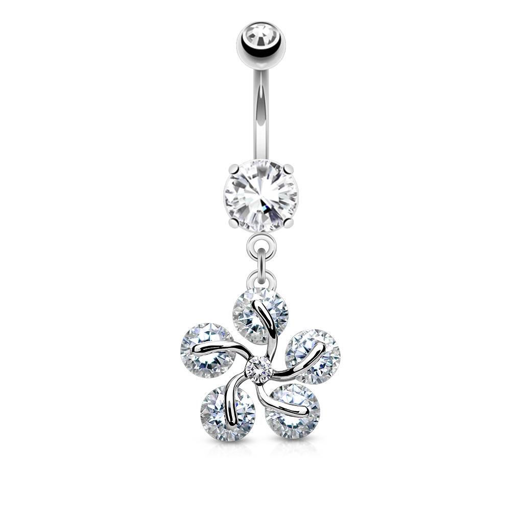 Bauchnabelpiercing Blume