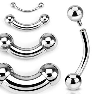 2,5 mm Piercingstab gebogen