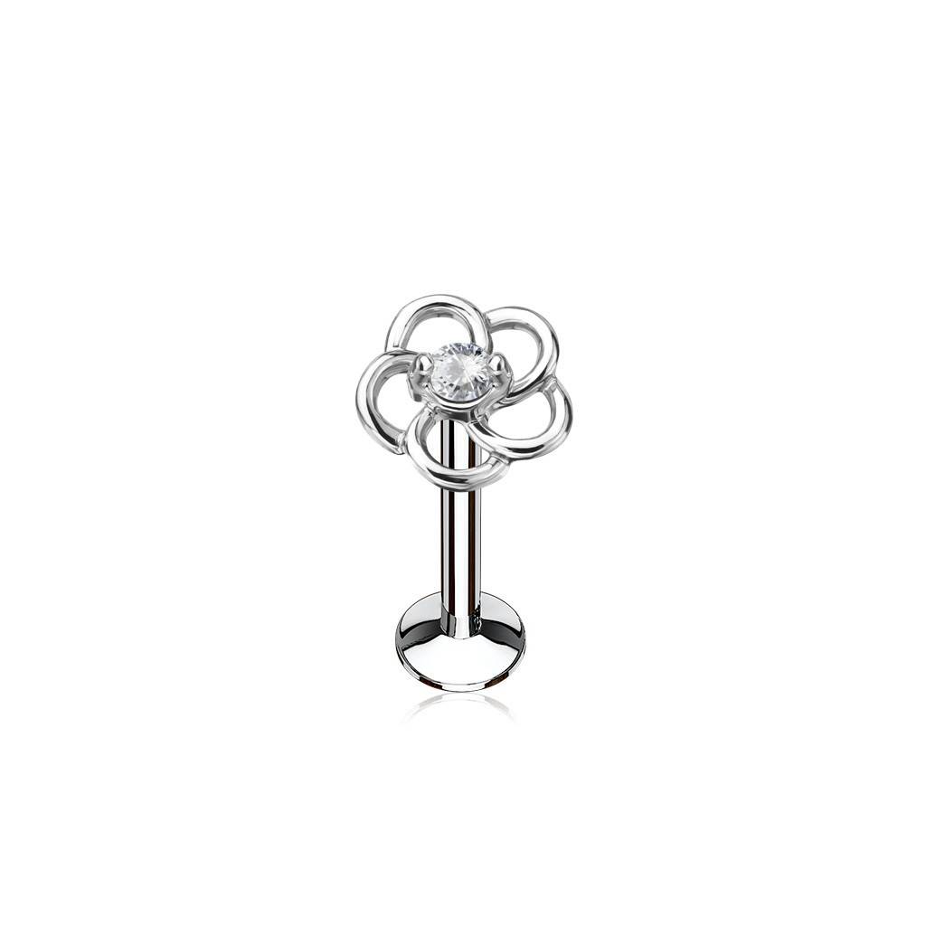 Tragus  Piercing Blume kristall
