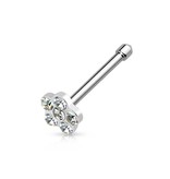 Nasenstecker Blume mit Kristallsteinchen