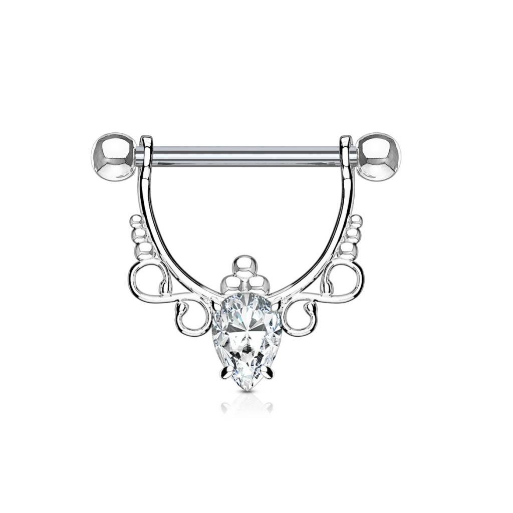 Nippelpiercing Schmuck mit Stein