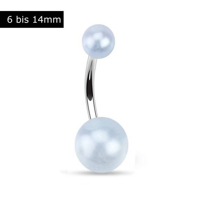 6mm Bauchnabel mit Perle