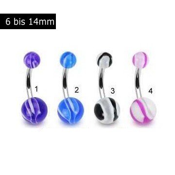 Kunststoff Bauchnabelpiercing bis 14mm