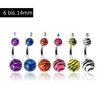 Bauchnabelpiercing Zebra