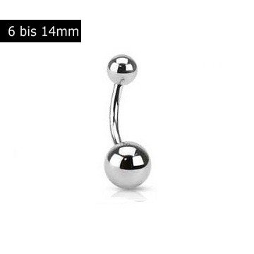 Bauchnabelpiercing  6mm kurz