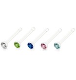 Nasenstecker mit 2 mm Kristall – Kunststoff