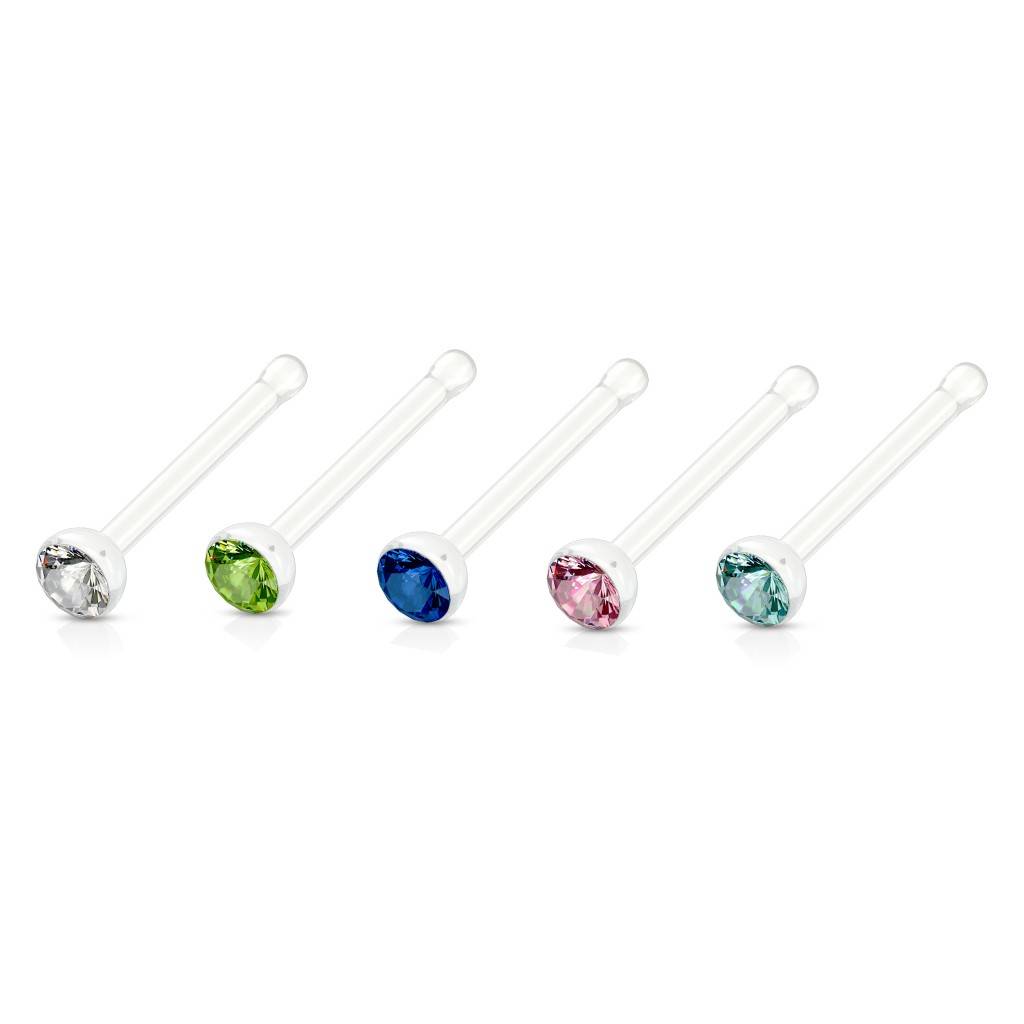 Nasenstecker mit 2 mm Kristall – Kunststoff