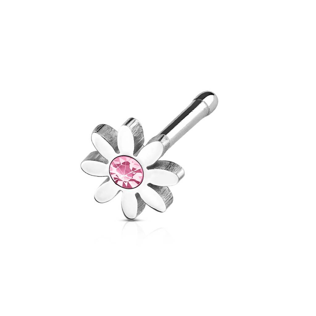 Nasenpiercing Blume Pink